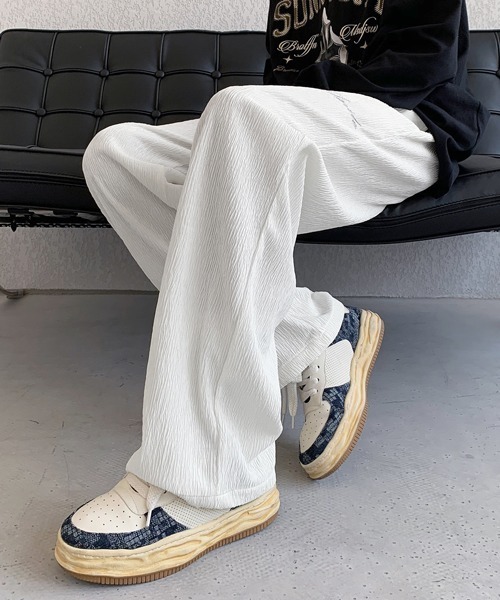 FVLMEN(フルメン)の「【FVLMEN】onepoint embroidery relax Pants/ワンポイント 刺繍 リラックス パンツ(その他パンツ・メンズ・アイボリー/ブラウン/ブラック・MEDIUM/LARGE/X-LARGE)」の8枚目の写真