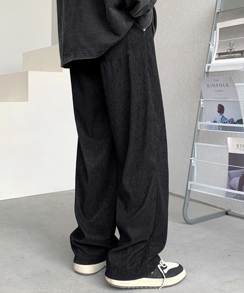 FVLMEN(フルメン)の「【FVLMEN】onepoint embroidery relax Pants/ワンポイント 刺繍 リラックス パンツ(その他パンツ・メンズ・アイボリー/ブラウン/ブラック・MEDIUM/LARGE/X-LARGE)」の16枚目の写真