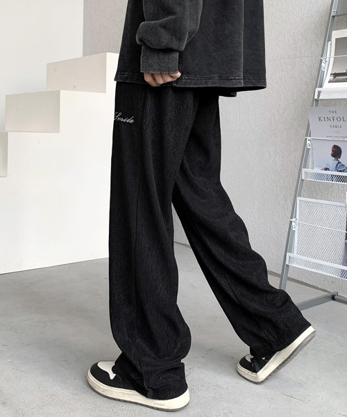 FVLMEN(フルメン)の「【FVLMEN】onepoint embroidery relax Pants/ワンポイント 刺繍 リラックス パンツ(その他パンツ・メンズ・アイボリー/ブラウン/ブラック・MEDIUM/LARGE/X-LARGE)」の17枚目の写真