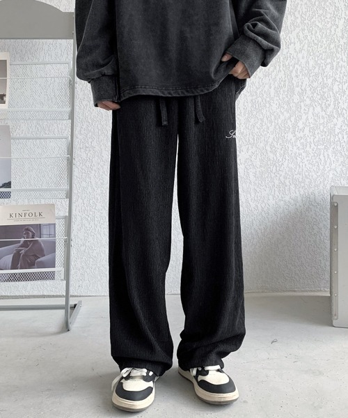 FVLMEN(フルメン)の「【FVLMEN】onepoint embroidery relax Pants/ワンポイント 刺繍 リラックス パンツ(その他パンツ・メンズ・アイボリー/ブラウン/ブラック・MEDIUM/LARGE/X-LARGE)」の19枚目の写真