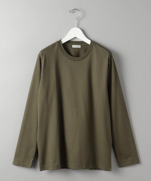 BEAUTY&YOUTH UNITED ARROWS（ビューティーアンドユースユナイテッドアローズ）の「ハイゲージ コットン クルーネック ロングスリーブ カットソー（Tシャツ/カットソー・メンズ・ホワイト/グレー/オリーブ/ネイビー・L/S/M/XL）」の3枚目の写真