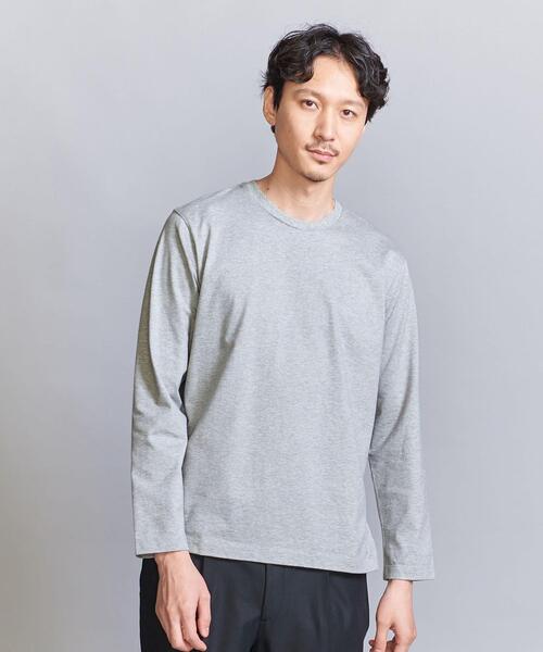 BEAUTY&YOUTH UNITED ARROWS（ビューティーアンドユースユナイテッドアローズ）の「ハイゲージ コットン クルーネック ロングスリーブ カットソー（Tシャツ/カットソー・メンズ・ホワイト/グレー/オリーブ/ネイビー・L/S/M/XL）」の11枚目の写真