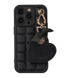 TeddyShop（テディショップ）の「【iPhone14用】ハートチャーム付きキルティング風iPhoneケース（スマホケース/カバー・キッズ）」