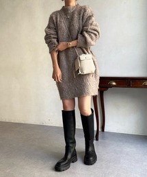 DouDou | シャギーニットチュニックワンピース(ワンピース)