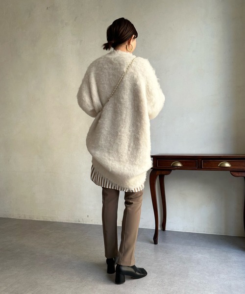 DouDou（ドゥドゥ）の「シャギーニットチュニックワンピース（ワンピース・レディース・ブラック/アイボリー/ベージュ・FREE）」の17枚目の写真