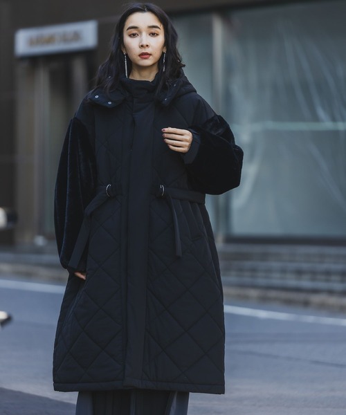 HARE ソデファーキルティングコート HARE（ハレ）の「ソデファーキルティングコート(HARE)（その他アウター