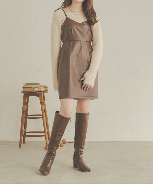 Ambre Neige（アンブルネージュ）の「アソートミニキャミワンピース／【WEB/EC限定商品】（ワンピース・レディース・ライトベージュ/ライトブラウン/ダークブラウン・MEDIUM/SMALL）」の5枚目の写真