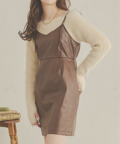 Ambre Neige（アンブルネージュ）の「アソートミニキャミワンピース／【WEB/EC限定商品】（ワンピース・レディース・ライトベージュ/ライトブラウン/ダークブラウン・MEDIUM/SMALL）」の7枚目の写真
