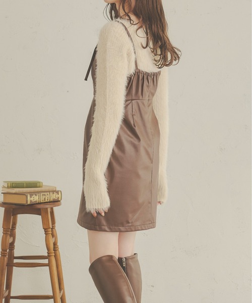 Ambre Neige（アンブルネージュ）の「アソートミニキャミワンピース／【WEB/EC限定商品】（ワンピース・レディース・ライトベージュ/ライトブラウン/ダークブラウン・MEDIUM/SMALL）」の6枚目の写真