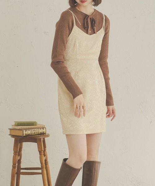 Ambre Neige（アンブルネージュ）の「アソートミニキャミワンピース／【WEB/EC限定商品】（ワンピース・レディース・ライトベージュ/ライトブラウン/ダークブラウン・MEDIUM/SMALL）」の10枚目の写真