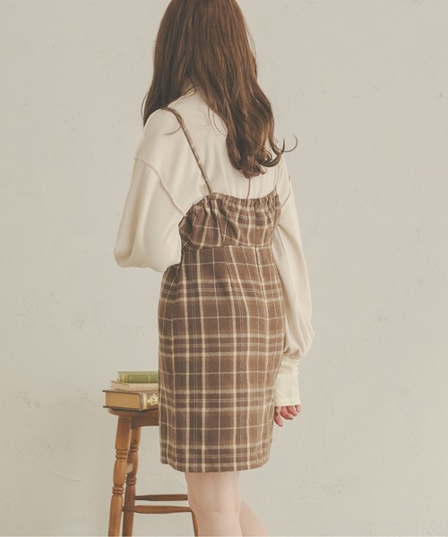 Ambre Neige（アンブルネージュ）の「アソートミニキャミワンピース／【WEB/EC限定商品】（ワンピース・レディース・ライトベージュ/ライトブラウン/ダークブラウン・MEDIUM/SMALL）」の18枚目の写真