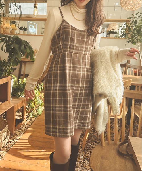 Ambre Neige（アンブルネージュ）の「アソートミニキャミワンピース／【WEB/EC限定商品】（ワンピース・レディース・ライトベージュ/ライトブラウン/ダークブラウン・MEDIUM/SMALL）」の16枚目の写真