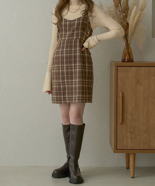 Ambre Neige（アンブルネージュ）の「アソートミニキャミワンピース／【WEB/EC限定商品】（ワンピース・レディース・ライトベージュ/ライトブラウン/ダークブラウン・MEDIUM/SMALL）」の12枚目の写真