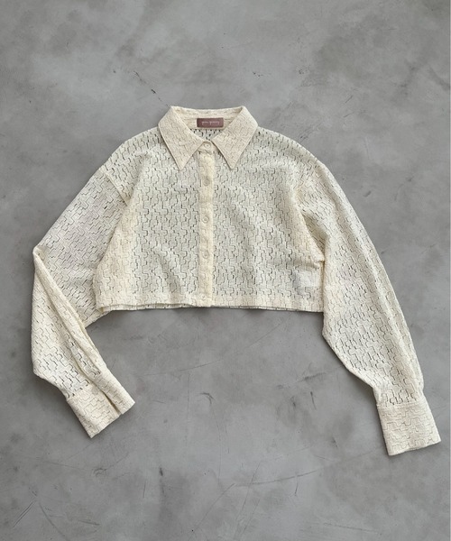 EPIMI E'PIMMY（エピミエピミー）の「キカガクレースショートシャツ（シャツ/ブラウス・レディース・アイボリー/ブラック/オフホワイト・MEDIUM）」の15枚目の写真