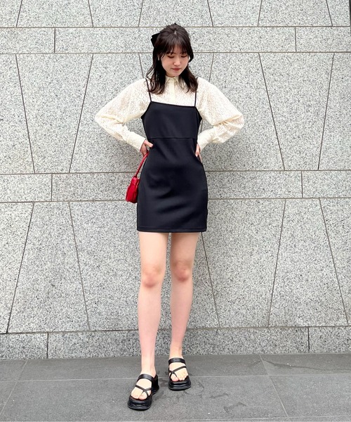 EPIMI E'PIMMY（エピミエピミー）の「キカガクレースショートシャツ（シャツ/ブラウス・レディース・アイボリー/ブラック/オフホワイト・MEDIUM）」の7枚目の写真