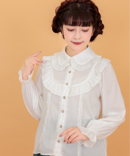 axes femme,3wayジャボ付きブラウス WEAR