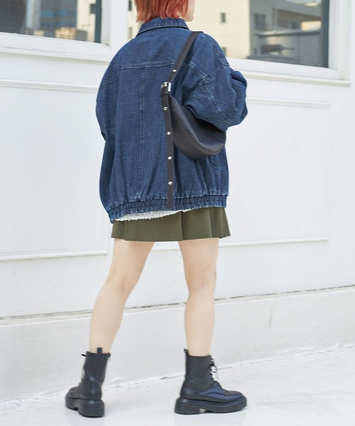 PBLIM(ページボーイリム)の「PAGEBOYLIM/オーバーサイズGジャン(デニムジャケット・レディース・インディゴブルー/ブルー・FREE)」の6枚目の写真