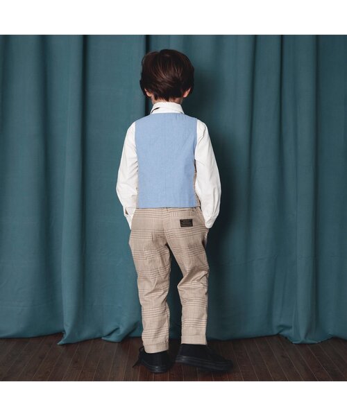 BREEZE（ブリーズ）の「フォーマルベスト（スーツベスト・キッズ・チャコール/ベージュ・100/130/90/110/120）」の4枚目の写真