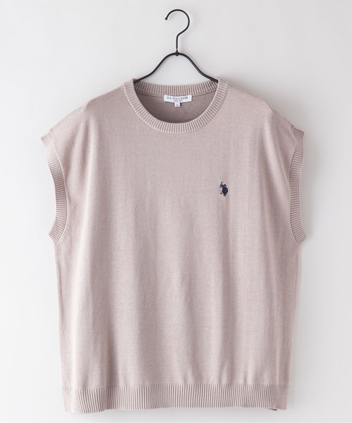 U.S. POLO ASSN.(ユーエスポロアッスン)の「【U.S. POLO ASSN./ユーエスポロアッスン】ワンポイントブランドロゴ刺繍 ビッグシルエット ニットベスト(ベスト・メンズ・ネイビー/ベージュ/グリーン/オフホワイト・MEDIUM/LARGE)」の12枚目の写真