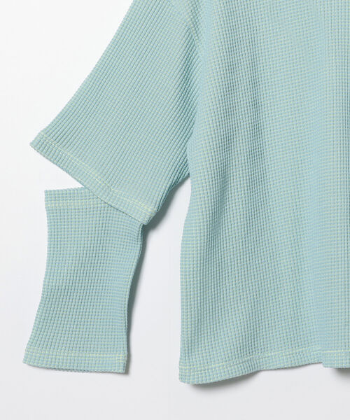 Ray BEAMS（レイビームス）の「Ray BEAMS / エルボー オープン ハイネック トップス（Tシャツ/カットソー・レディース・ホワイト系その他6/ライトブルー・ONE SIZE）」の19枚目の写真