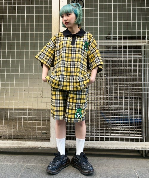 Candy Stripper（キャンディストリッパー）の「ANARCHY BEAR HALF パンツ（その他パンツ・レディース・ブラック/イエロー/レッド・2）」の7枚目の写真