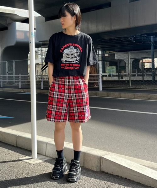 Candy Stripper（キャンディストリッパー）の「ANARCHY BEAR HALF パンツ（その他パンツ・レディース・ブラック/イエロー/レッド・2）」の6枚目の写真