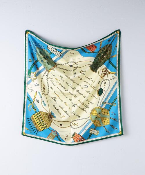 UNITED ARROWS（ユナイテッドアローズ）の「＜manipuri＞シルク スカーフ M 23SS（バンダナ/スカーフ・レディース・ターコイズブルー/コバルトブルー/ピンク/オフホワイト・FREE）」の3枚目の写真