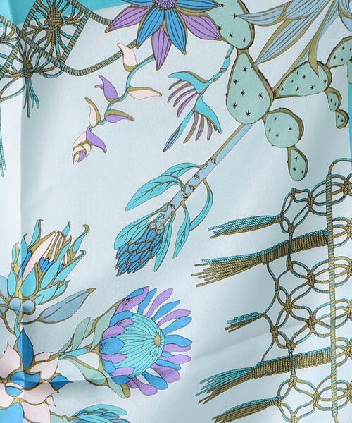 UNITED ARROWS（ユナイテッドアローズ）の「＜manipuri＞シルク スカーフ M 23SS（バンダナ/スカーフ・レディース・ターコイズブルー/コバルトブルー/ピンク/オフホワイト・FREE）」の5枚目の写真