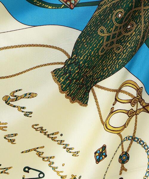 UNITED ARROWS（ユナイテッドアローズ）の「＜manipuri＞シルク スカーフ M 23SS（バンダナ/スカーフ・レディース・ターコイズブルー/コバルトブルー/ピンク/オフホワイト・FREE）」の7枚目の写真