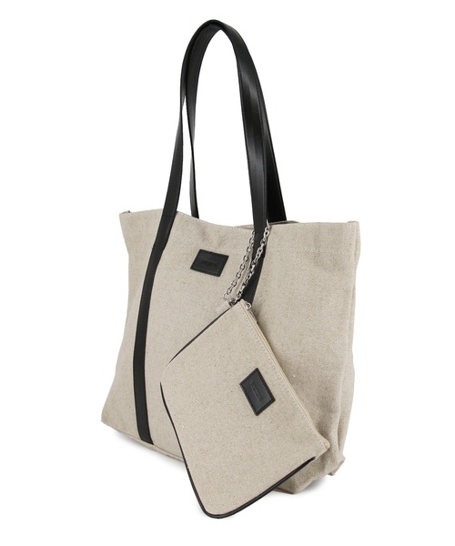 MURUA（ムルーア）の「MURUA (ムルーア) トートバッグ LINEN&CANVAS MR-B1131（トートバッグ・レディース・ブラック/ベージュ・FREE）」の19枚目の写真