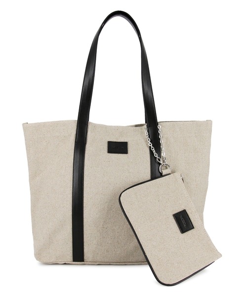 MURUA（ムルーア）の「MURUA (ムルーア) トートバッグ LINEN&CANVAS MR-B1131（トートバッグ・レディース・ブラック/ベージュ・FREE）」の17枚目の写真
