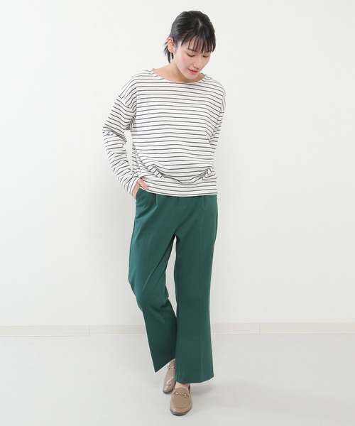 ikka(イッカ)の「Beasystretch フレアパンツ(その他パンツ・レディース・ブラック/グレー/グリーン・M/L)」の12枚目の写真