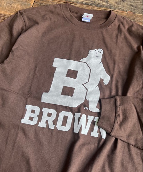 FUNALIVE(ファンアライブ)の「5.6oz カレッジロゴプリント長袖Tシャツ 2023SS(Tシャツ/カットソー・メンズ・グレー/ホワイト系その他2/ホワイト/ブラウン/ホワイト系その他/ネイビー・M/L/XL)」の16枚目の写真