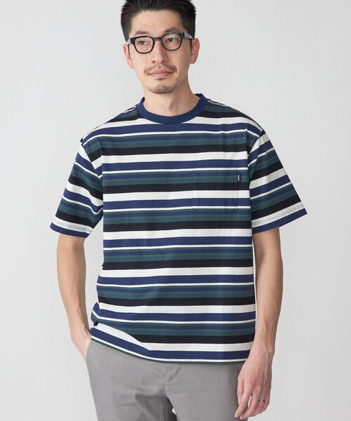 SHIPS（シップス）の「SHIPS: オールド アメリカン ボーダー Tシャツ 