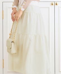 ウエストゴム ティアード スカート Prima Scherrer