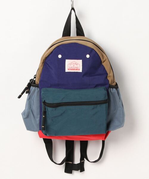 Ocean&Ground(オーシャン&グラウンド)の「///DAYPACK CRAZY//デイパック/1215102/DAYPACK CRAZY(バックパック/リュック・キッズ・ライトブルー/ブルー/キャメル・S/M)」の2枚目の写真
