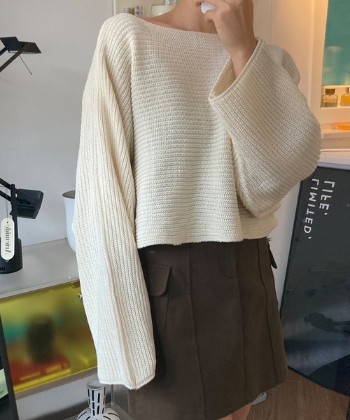 fd style(エフディ スタイル)の「ルーズフィットクロップカーディガン(カーディガン/ボレロ・レディース・Navy/White/LT.Blue/PINK・FREE)」の13枚目の写真