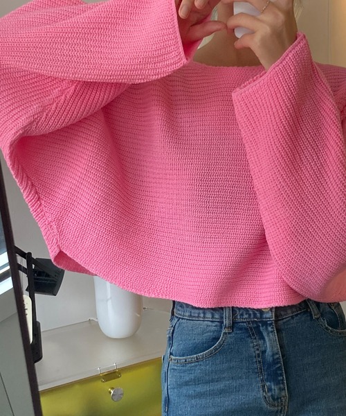 fd style(エフディ スタイル)の「ルーズフィットクロップカーディガン(カーディガン/ボレロ・レディース・Navy/White/LT.Blue/PINK・FREE)」の19枚目の写真