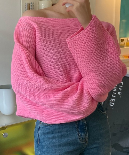 fd style(エフディ スタイル)の「ルーズフィットクロップカーディガン(カーディガン/ボレロ・レディース・Navy/White/LT.Blue/PINK・FREE)」の20枚目の写真
