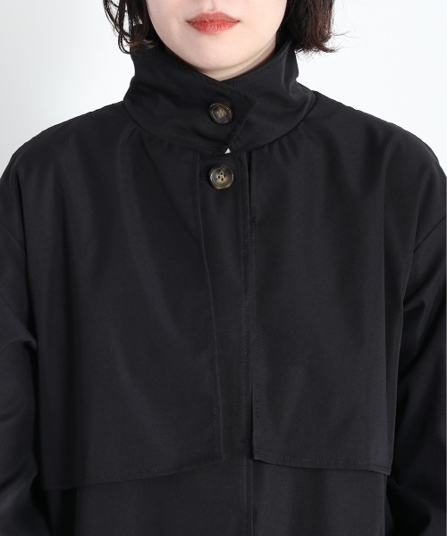 cepo（セポ）の「ハイネック シャークスキンコート（ステンカラーコート・レディース・ブラック/オフホワイト・M）」の16枚目の写真