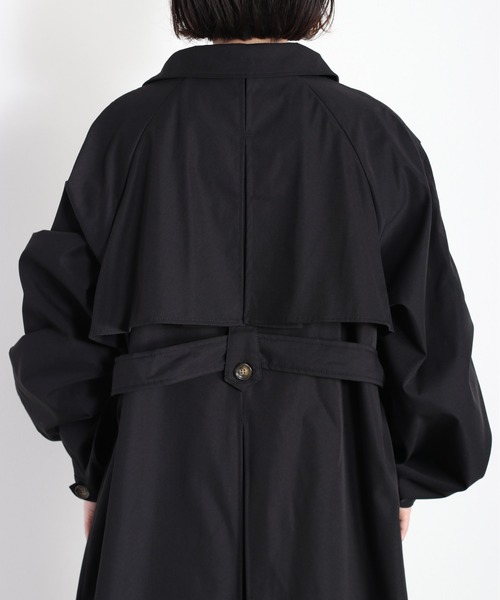 cepo（セポ）の「ハイネック シャークスキンコート（ステンカラーコート・レディース・ブラック/オフホワイト・M）」の19枚目の写真