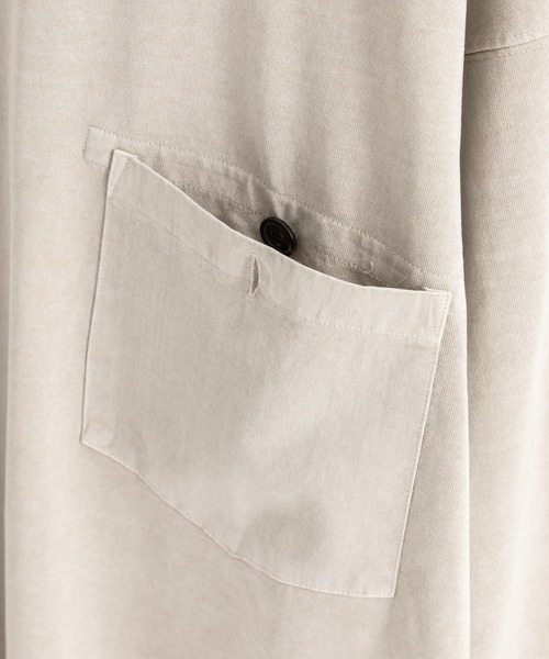 KRIFF MAYER(クリフメイヤー)の「KRIFF MAYER クリフメイヤー オーバーサイズ ピグメント胸ポケットロングTシャツ(Tシャツ/カットソー・メンズ・アッシュグレー/ダークブルー/カーキ/セージグリーン・M/L/XL)」の22枚目の写真