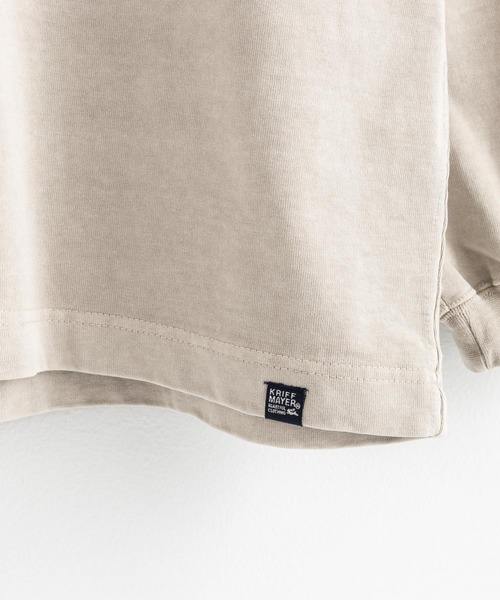 KRIFF MAYER(クリフメイヤー)の「KRIFF MAYER クリフメイヤー オーバーサイズ ピグメント胸ポケットロングTシャツ(Tシャツ/カットソー・メンズ・アッシュグレー/ダークブルー/カーキ/セージグリーン・M/L/XL)」の5枚目の写真