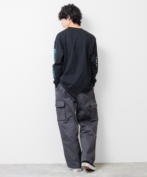 KANGOL KIDS(カンゴールキッズ)の「KANGOL 別注袖ネオンプリントロングTシャツ(Tシャツ/カットソー・キッズ・ブラック/チャコールグレー/オフホワイト・130/140/160/150/120)」の10枚目の写真