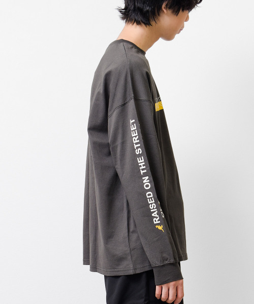 KANGOL KIDS(カンゴールキッズ)の「KANGOL 別注袖ネオンプリントロングTシャツ(Tシャツ/カットソー・キッズ・ブラック/チャコールグレー/オフホワイト・130/140/160/150/120)」の13枚目の写真