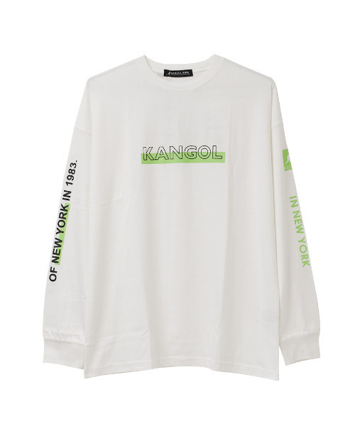 KANGOL KIDS(カンゴールキッズ)の「KANGOL 別注袖ネオンプリントロングTシャツ(Tシャツ/カットソー・キッズ・ブラック/チャコールグレー/オフホワイト・130/140/160/150/120)」の14枚目の写真