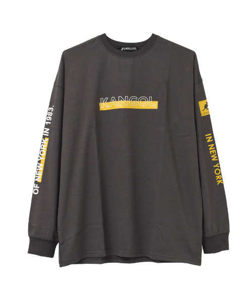 KANGOL KIDS(カンゴールキッズ)の「KANGOL 別注袖ネオンプリントロングTシャツ(Tシャツ/カットソー・キッズ・ブラック/チャコールグレー/オフホワイト・130/140/160/150/120)」の15枚目の写真