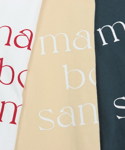 Isn't She?(イズントシー)の「ロゴクロップドTシャツ(Tシャツ/カットソー・レディース・ベージュ/オフホワイト/ネイビー・FREE)」の4枚目の写真