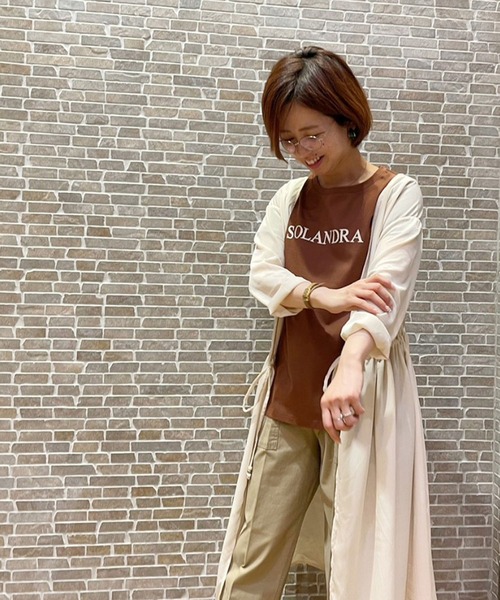 Grand PARK（グランドパーク）の「楊柳　2WAYカシュクールブラウス【ワンピース&羽織】（シャツ/ブラウス・レディース・ライトベージュ/レンガ/ネイビー・FREE）」の19枚目の写真