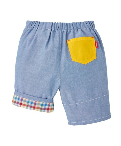 HOT BISCUITS（ホットビスケッツ）の「ダンガリー ハーフパンツ（その他パンツ・キッズ・ブルー/レッド/カーキ・90cm/120cm/110cm/100cm/80ｃｍ）」の7枚目の写真